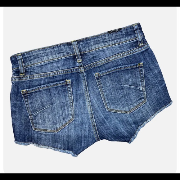 ARITZIA TALULA DENIM JEAN CUT OFF Y2K LOW RISE BEACH SHORTS 24 Low Rise Micro - Picture 6 of 8